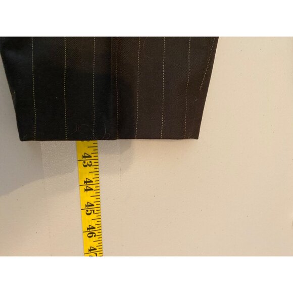 Benard Holtzman Harve Bernard Womens Pinstripe Brown Wool Pantsuit Size 10 - Picture 15 of 16